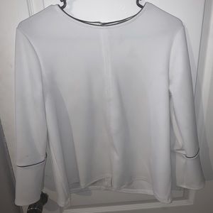 white 3/4 sleeve H&M blouse size S